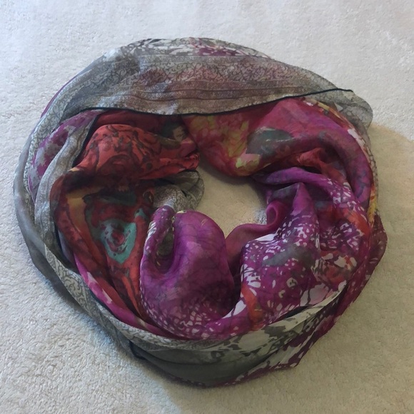 Sheer Charming Charlie Colorful Scarf - Picture 2 of 4